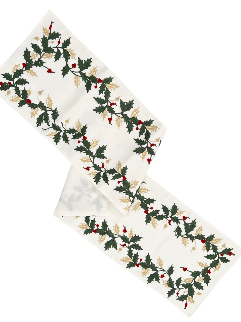 Holiday Embroidered 14X70 Table Runner