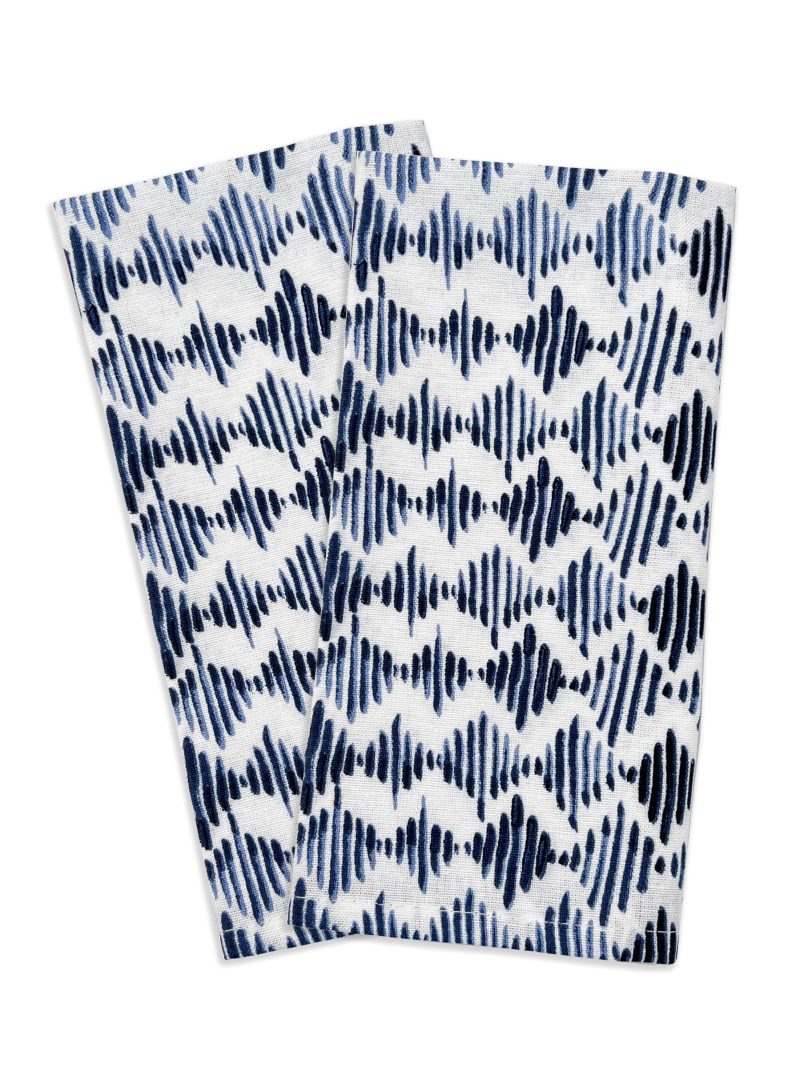 Blue Bay Diamond Dinner Napkin - Set Of 2